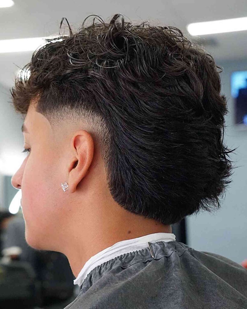 Burst Fade Mullet